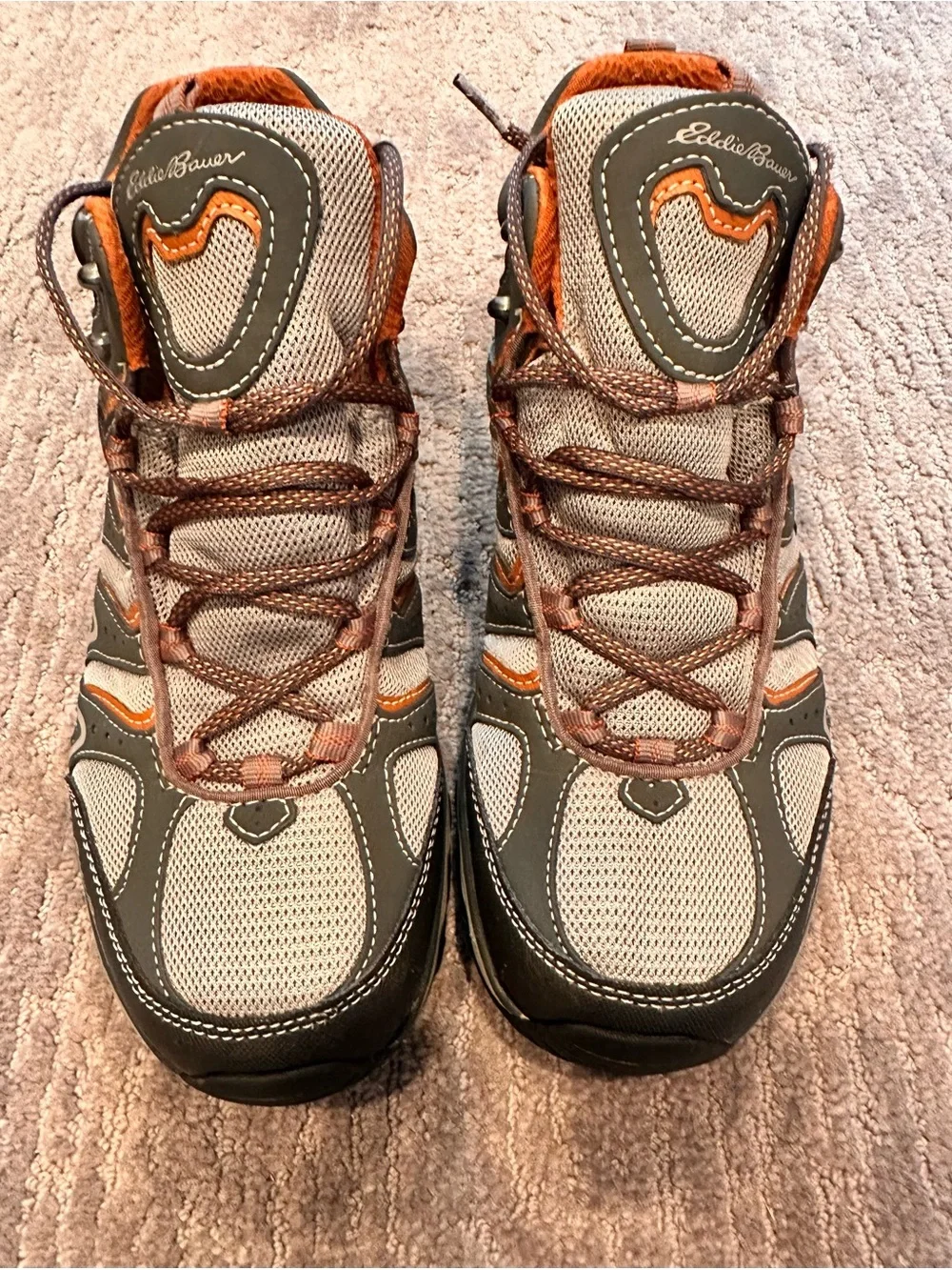 Eddie Bauer Gray and Orange Trail Hiking Shoes